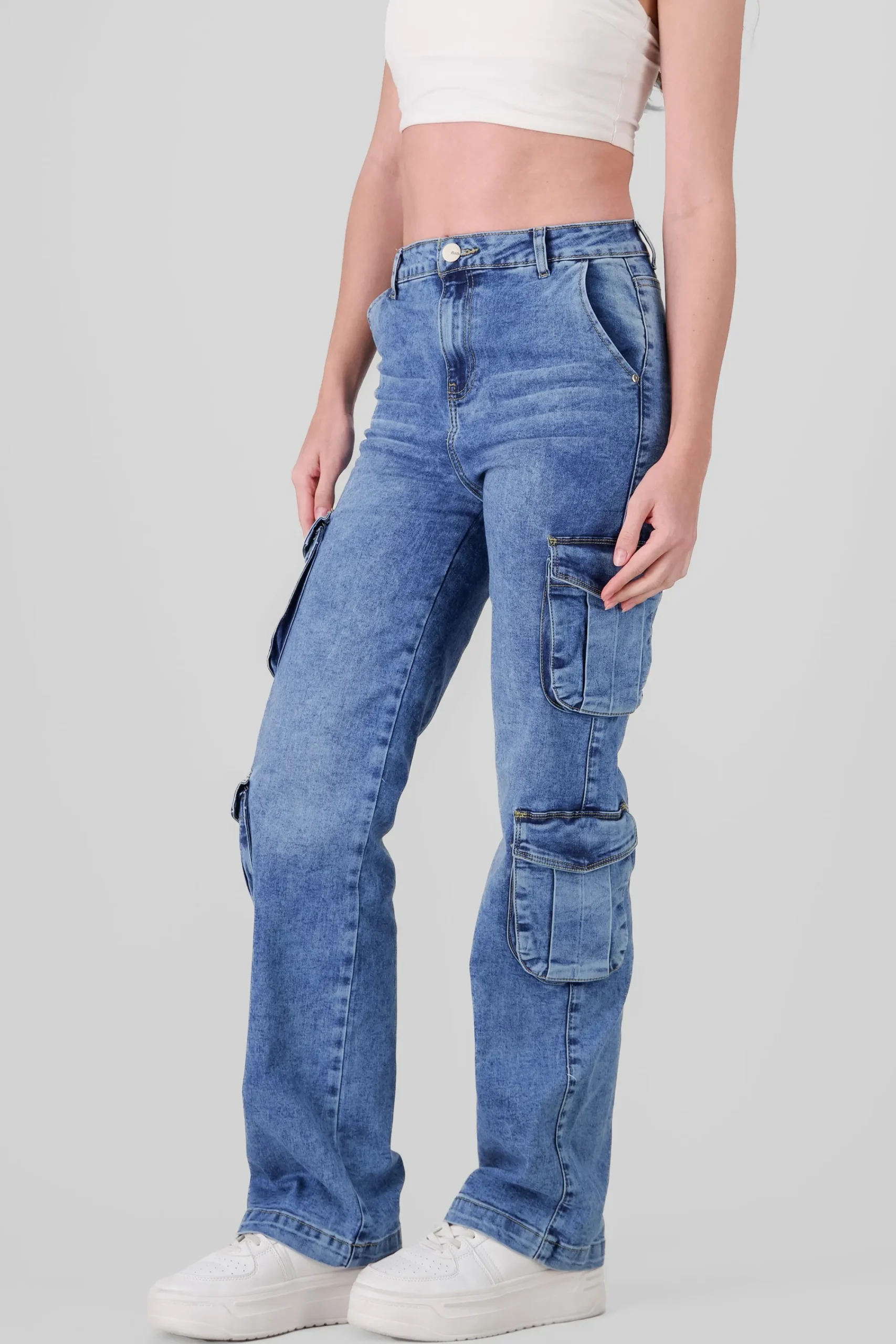 Shasa Flap Pocket Cargo Jeans