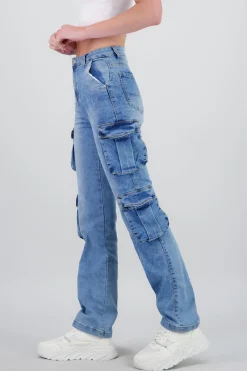 Shasa Flap Pocket Cargo Jeans
