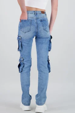 Shasa Flap Pocket Cargo Jeans