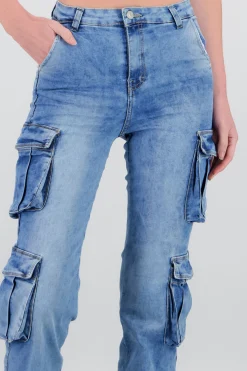 Shasa Flap Pocket Cargo Jeans
