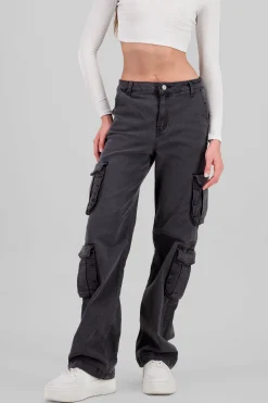 Shasa Flap Pocket Cargo Jeans