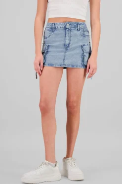 Shasa Flap Pocket Denim Skirt
