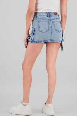 Shasa Flap Pocket Denim Skirt