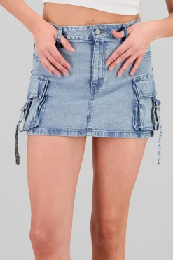 Shasa Flap Pocket Denim Skirt