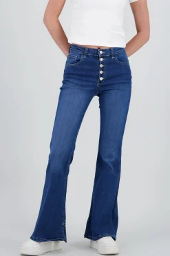 Shasa Flare Jeans with Buttons