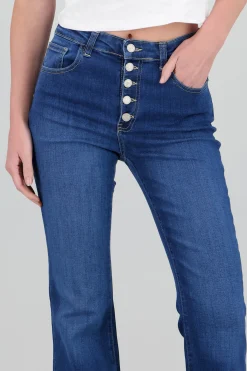 Shasa Flare Jeans with Buttons