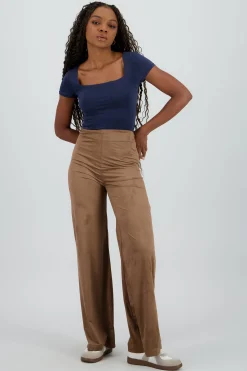 Shasa Flare Pants with Texture Detail
