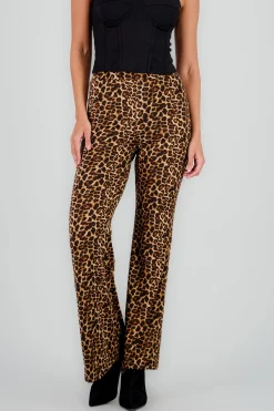Shasa Flared Animal Print Pants