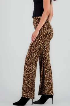 Shasa Flared Animal Print Pants