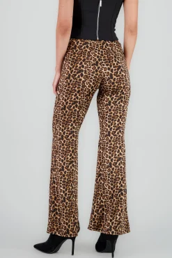 Shasa Flared Animal Print Pants