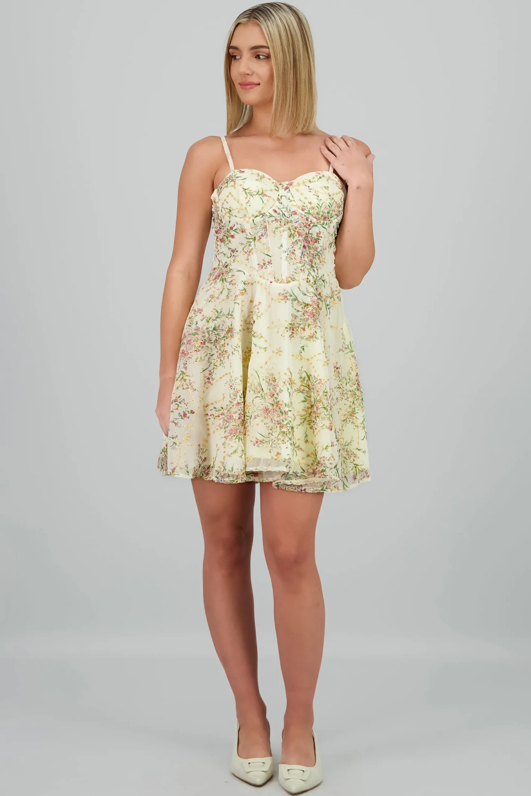 Shasa Floral Corset Mini Dress