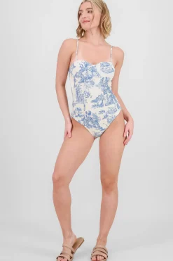 Shasa Floral Corset One Piece Swimsuit