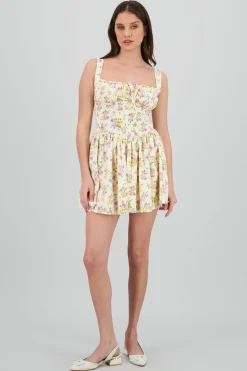Shasa Floral Drapped Mini Dress