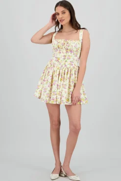 Shasa Floral Drapped Mini Dress