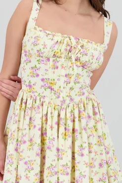 Shasa Floral Drapped Mini Dress