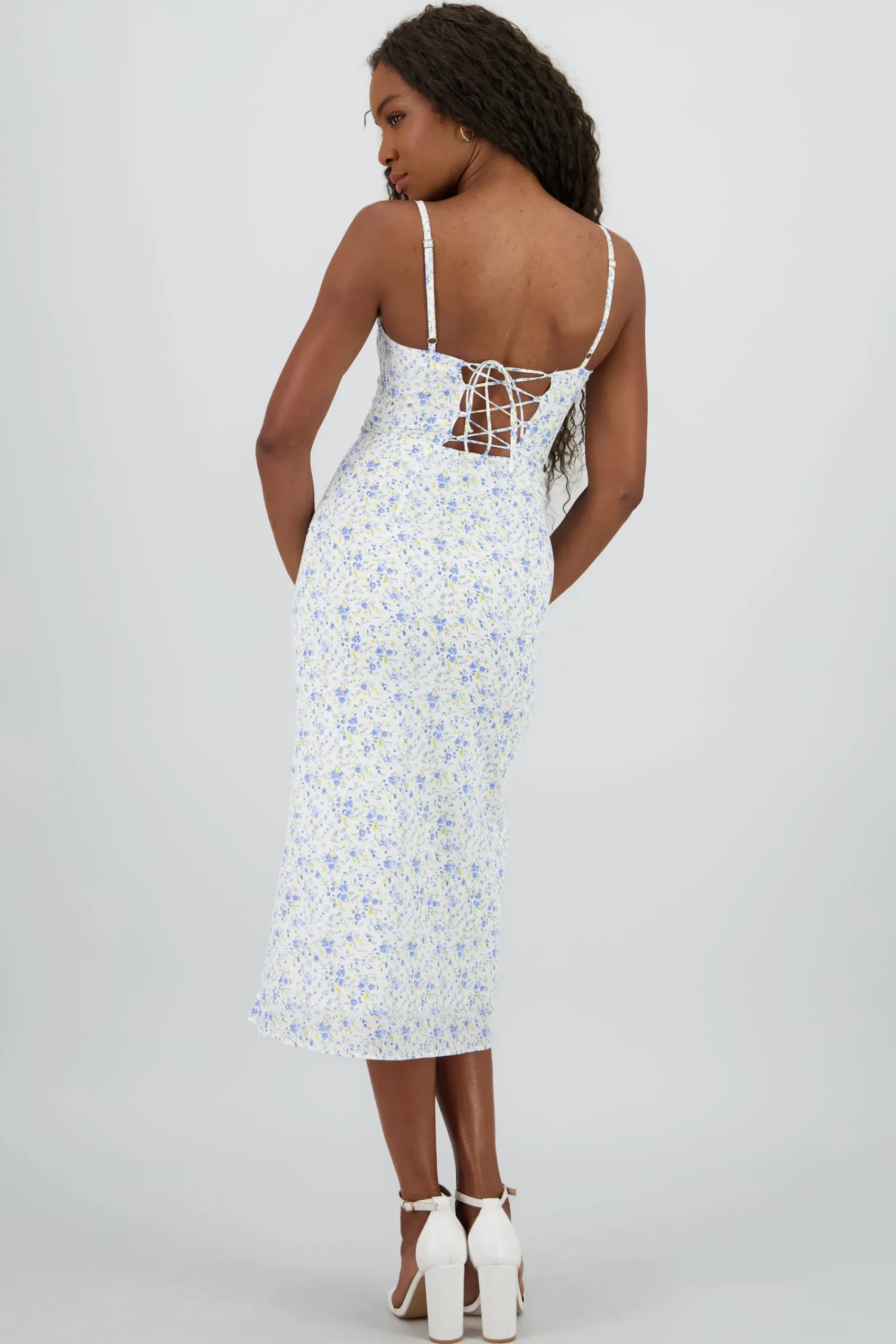 Shasa Floral Dress with Adjustable Back