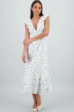 Shasa Floral Dress with Ruffles