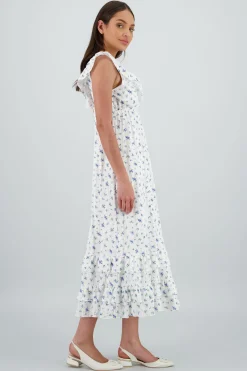 Shasa Floral Dress with Ruffles