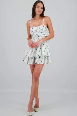 Shasa Floral dress with Stripes