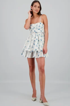 Shasa Floral dress with Stripes