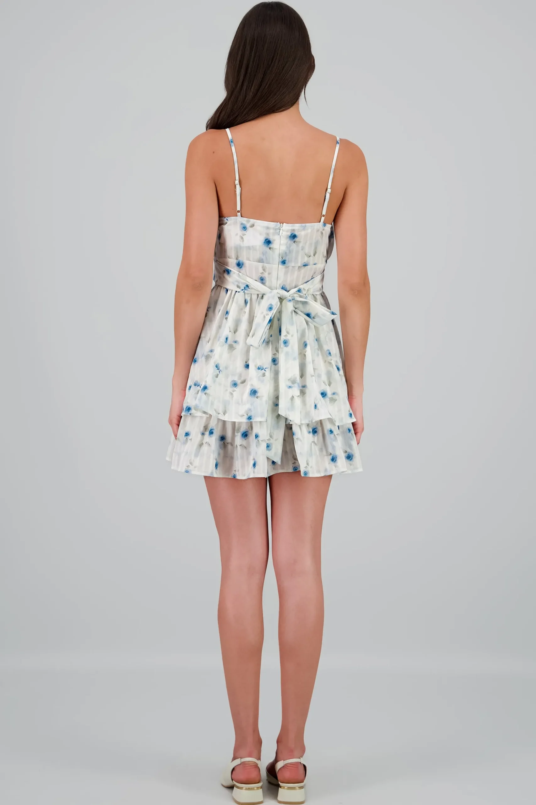 Shasa Floral dress with Stripes