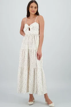 Shasa Floral Dress with Tie
