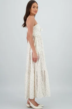 Shasa Floral Dress with Tie