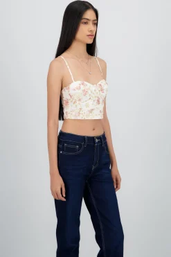 Shasa Floral Embroidered Corset Top