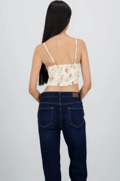 Shasa Floral Embroidered Corset Top
