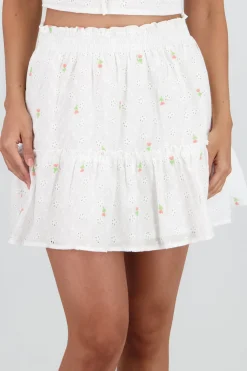 Shasa Floral Embroidered Skirt