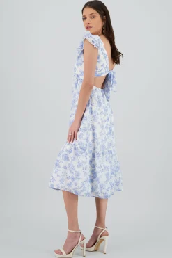 Shasa Floral Maxi Dress with Ruffles