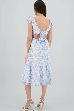 Shasa Floral Maxi Dress with Ruffles