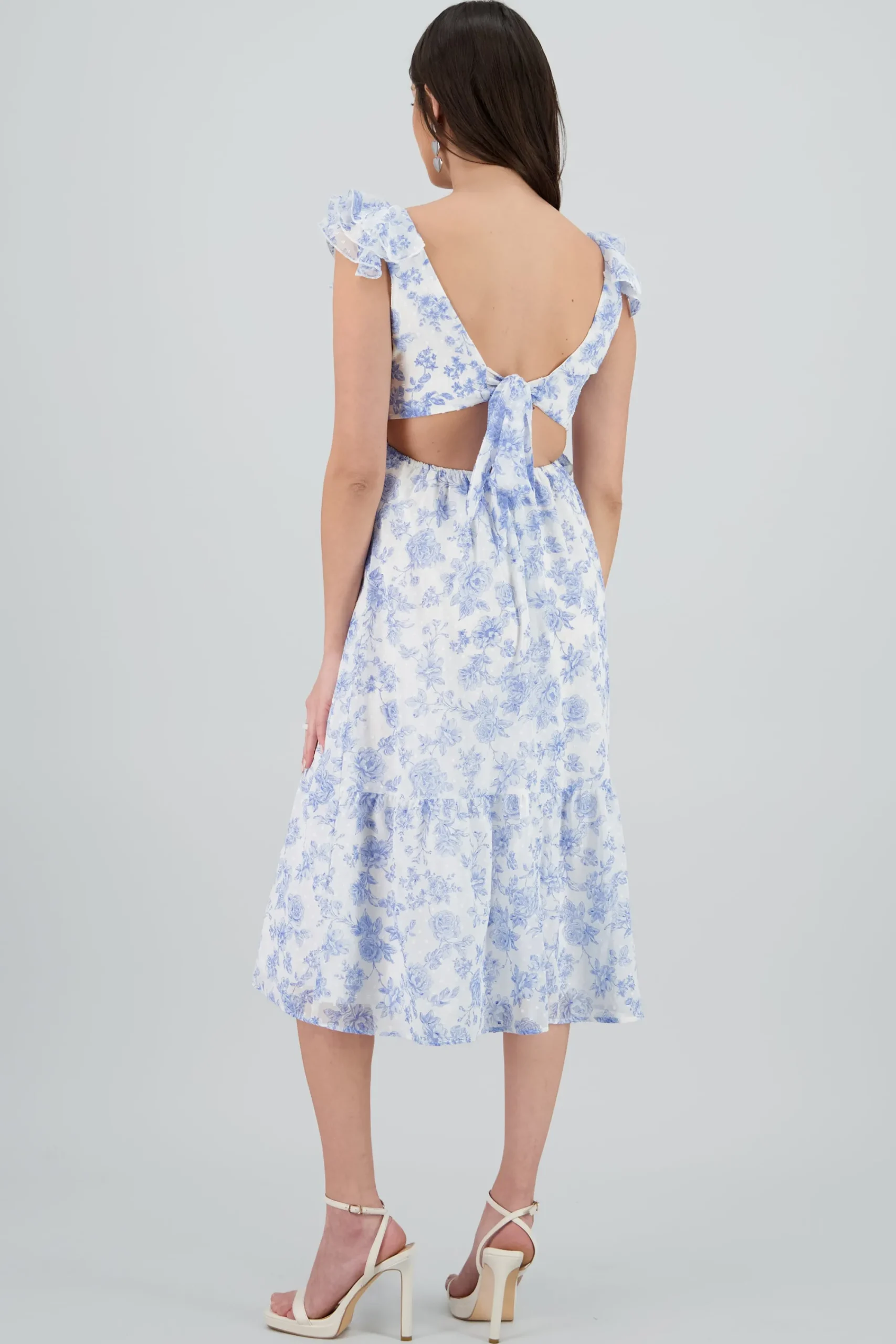 Shasa Floral Maxi Dress with Ruffles