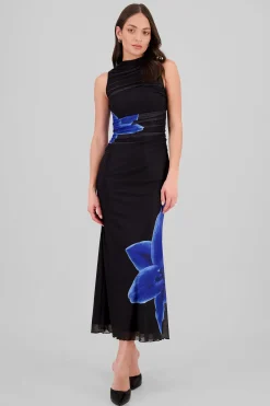 Shasa Floral Mesh Maxi Dress