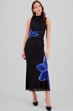 Shasa Floral Mesh Maxi Dress