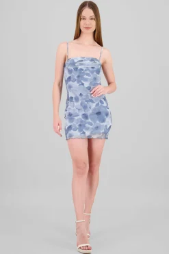 Shasa Floral Mesh Mini Dress