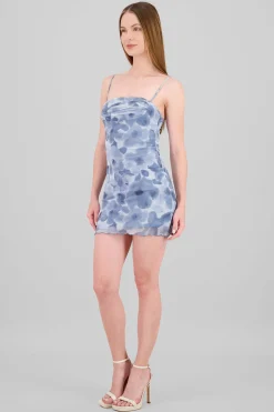 Shasa Floral Mesh Mini Dress