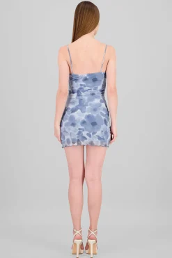 Shasa Floral Mesh Mini Dress