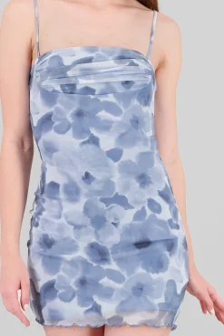 Shasa Floral Mesh Mini Dress