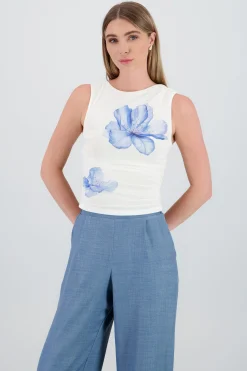 Shasa Floral Mesh Top