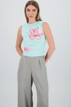 Shasa Floral Mesh Top