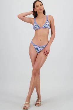 Shasa Floral Print Bikini with Strap Details