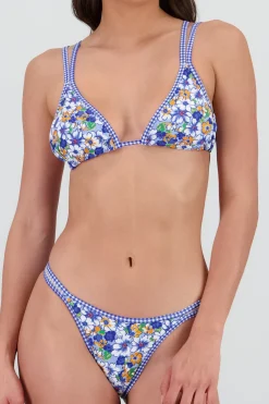 Shasa Floral Print Bikini with Strap Details