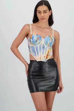 Shasa Floral Print Corset