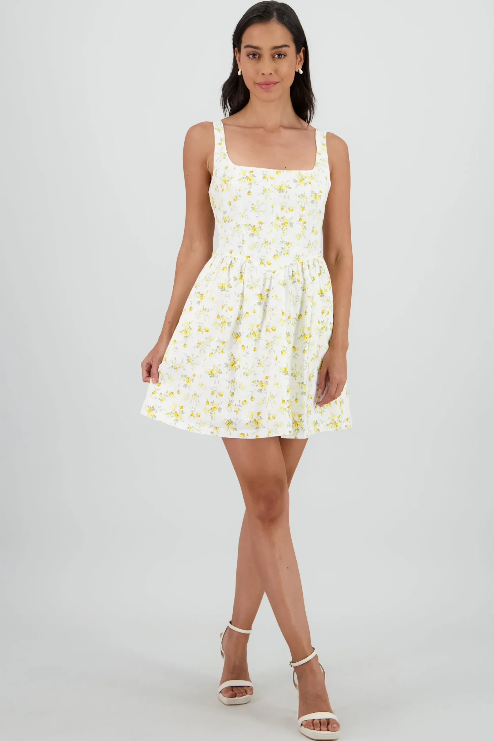 Shasa Floral Print Corset Mini Dress