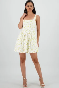 Shasa Floral Print Corset Mini Dress