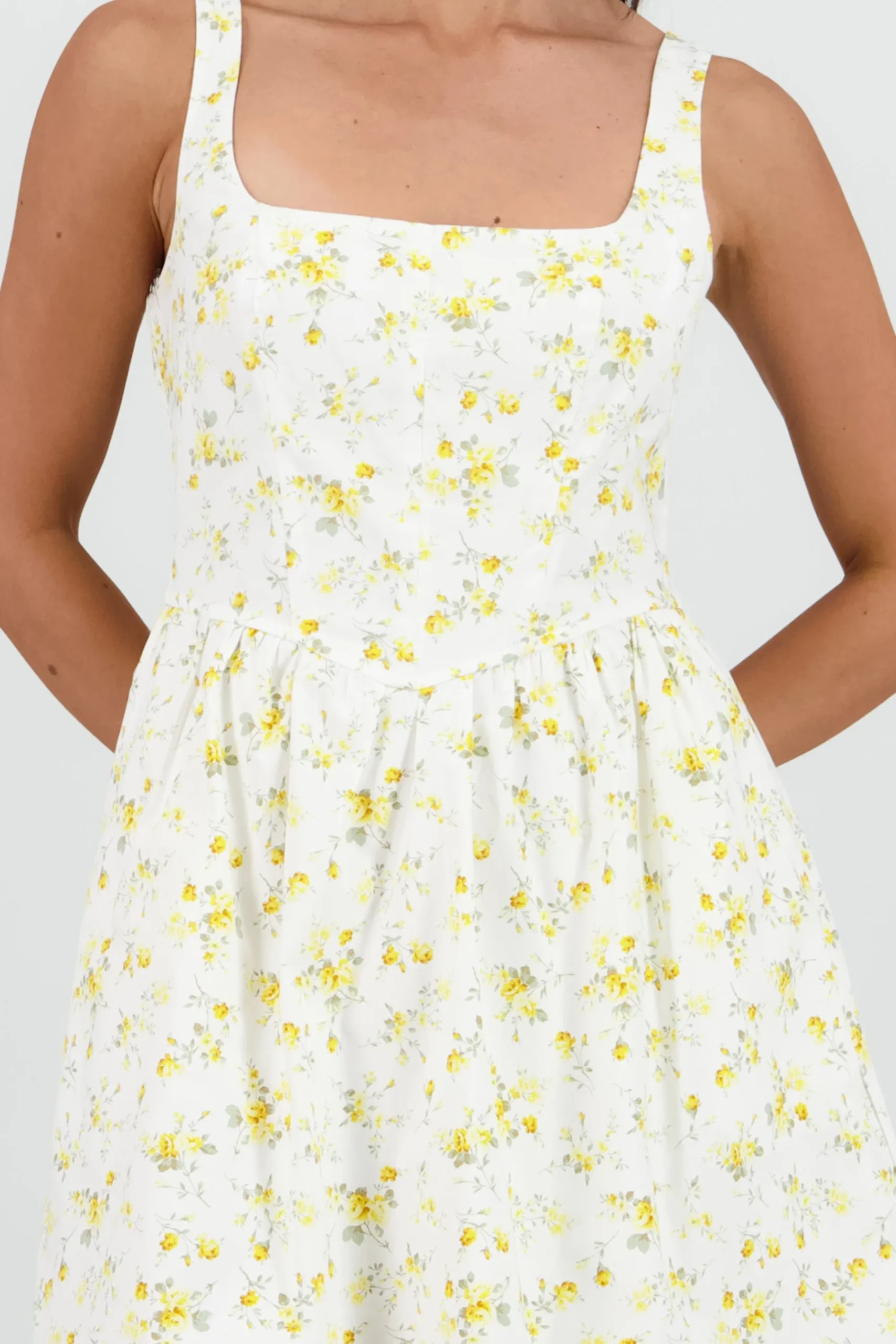 Shasa Floral Print Corset Mini Dress