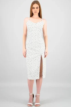 Shasa Floral Print Denim Dress