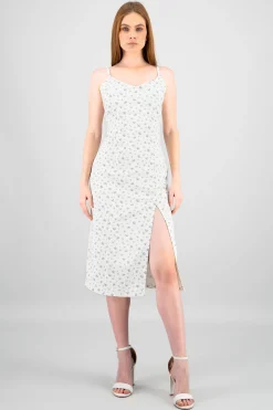 Shasa Floral Print Denim Dress