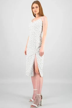 Shasa Floral Print Denim Dress